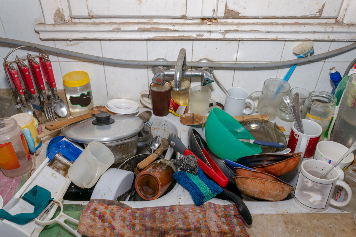 Messy Dirty Kitchen
